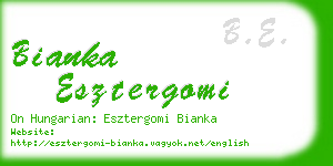 bianka esztergomi business card